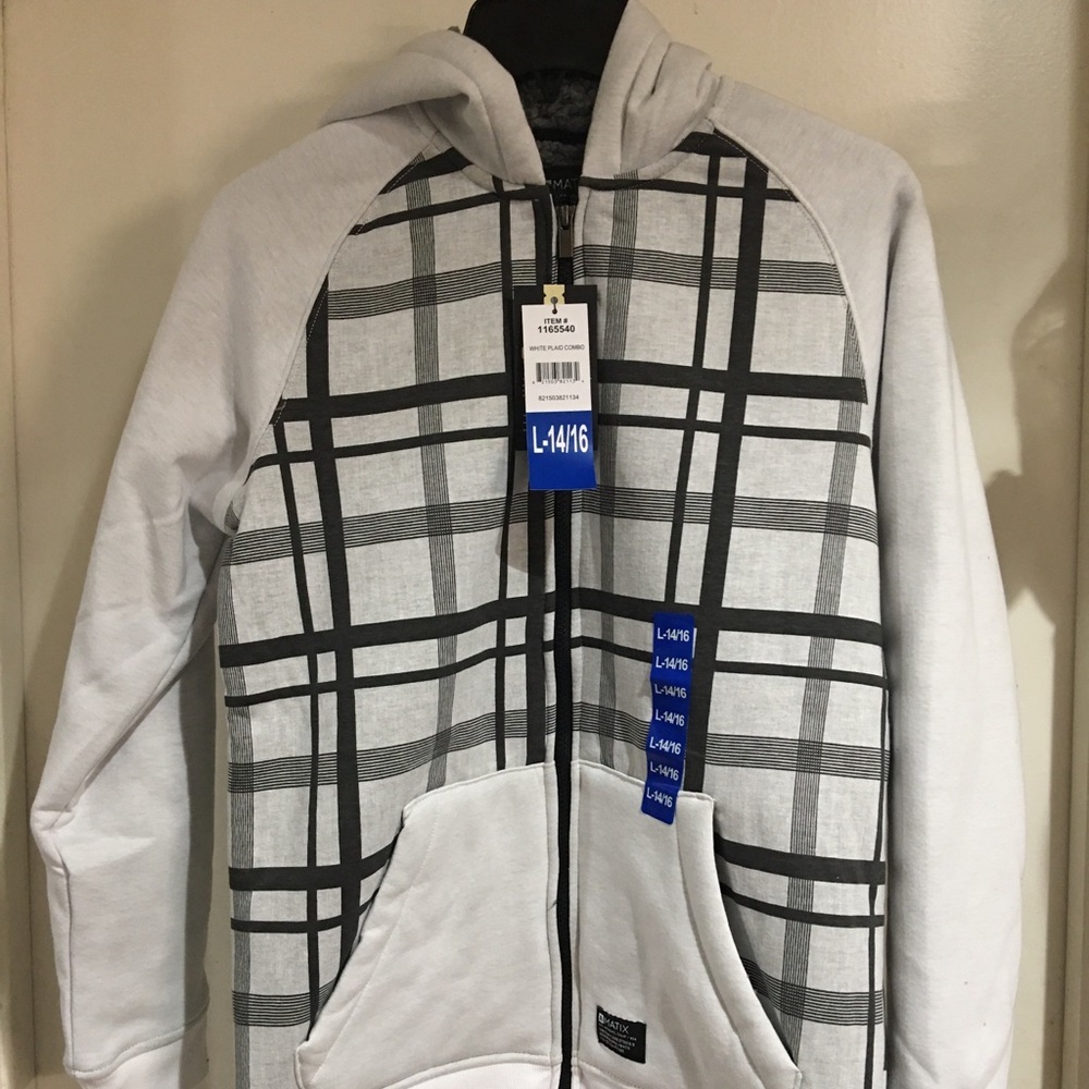 Matix Youth‎ boys L 14/16 hooded Sweater white